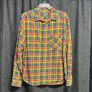Vintage Woolrich Men's Multicolor Plaid Button-Down Shirt